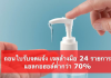 ถอนใบรับจดแจ้ง ‘เจลล้างมือ’ 24 รายการ แอลกอฮอล์ต่ำกว่า 70%