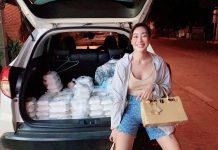 นางฟ้าใจบุญ “น้ำเพชร ฏีญาร์ภา” ส่งมอบอาหาร เครื่องใช้ ผู้อพยพ ณ วัดลานบุญ ลาดกระบัง