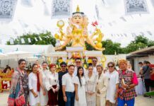 ปังสุด!!! เอ็มมี่-อมลวรรณ แท็คทีมคนบันเทิง ร่วมเปิดเทวสถานบวงสรวงเบิกเนตรกุมารพรหม