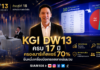 KGI DW13 ครบ 17 ปี ครองมาร์เก็ตแชร์ 70% ยืนหนึ่งเครื่องมือเทรดตลาดผันผวน
