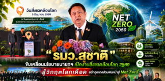 “รมว.สุชาติ” ขับเคลื่อนนโยบายนายกฯ เปิดงานสิ่งแวดล้อมโลก 2569 สู้วิกฤตโลกเดือด ผนึกทุกภาคส่วนเดินหน้าสู่ Net Zero