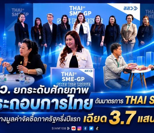 สสว. ยกระดับศักยภาพผู้ประกอบการไทย ดันมาตรการ THAI SME-GP สร้างมูลค่าจัดซื้อภาครัฐครึ่งปีแรกเฉียด 3.7 แสนล้าน