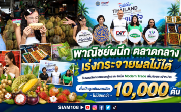 พาณิชย์ผนึก ตลาดกลาง เร่งกระจายผลไม้ใต้ รับผลผลิตทยอยออกสู่ตลาด จับมือ Modern Trade เพิ่มช่องทางจำหน่าย ตั้งเป้าดูดซับผลผลิตไม่น้อยกว่า 10,000 ตัน