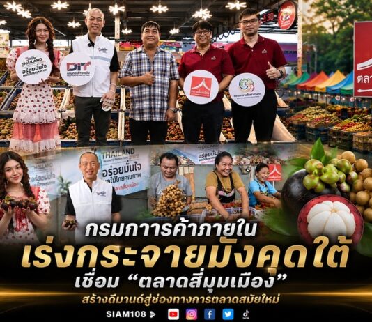 กรมการค้าภายใน เร่งกระจายมังคุดใต้ เชื่อม “ตลาดสี่มุมเมือง” สร้างดีมานด์สู่ช่องทางการตลาดสมัยใหม่