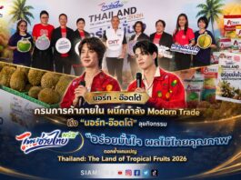 กรมการค้าภายใน ผนึกกำลัง Modern Trade ดึง “นอร์ท-อ๊อตโต้” ลุยกิจกรรม “ไทยช่วยไทยพลัส : อร่อยมั่นใจ ผลไม้ไทยคุณภาพ” ตอกย้ำแคมเปญ Thailand: The Land of Tropical Fruits 2026